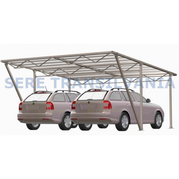 Modular Carport 10.00x5.00m, corrugated steel sheet